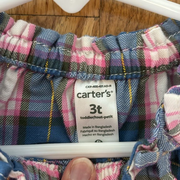 Carters Toddler Girl Plaid Top - Size 3T - Picture 7 of 8